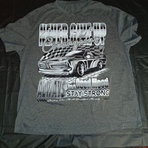 Men's Grey Graphic Tee - Courageous Stay Strong